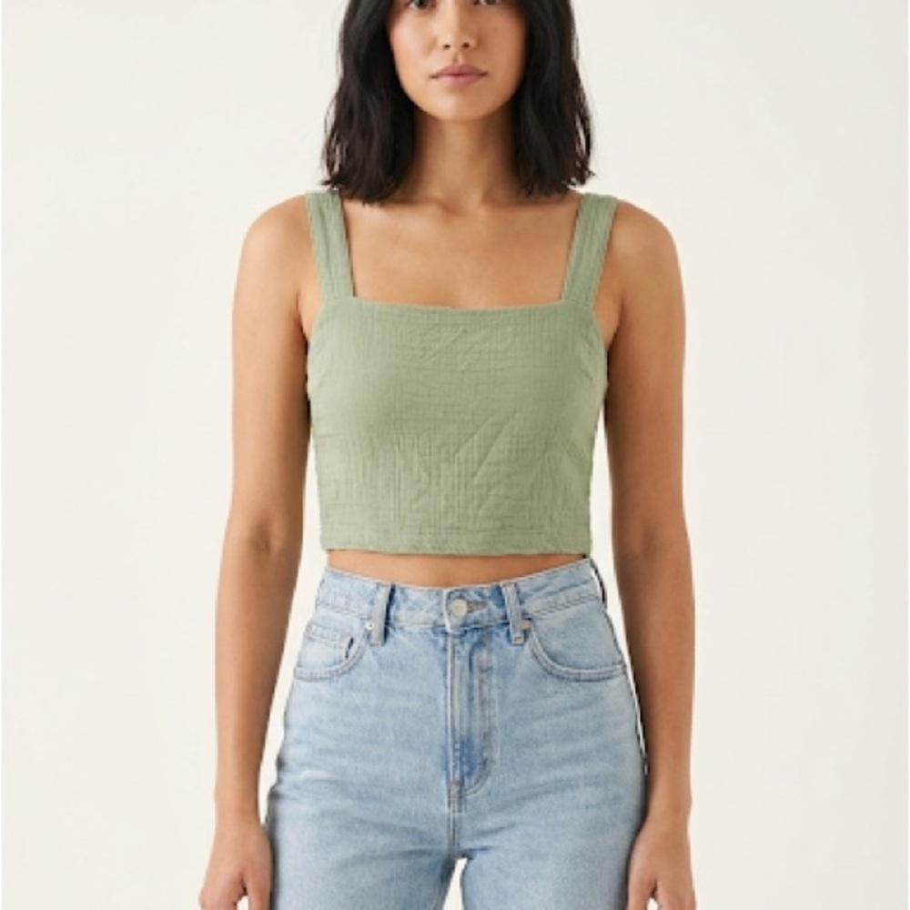 Rip Curl Olive Square Neck Crop Top
